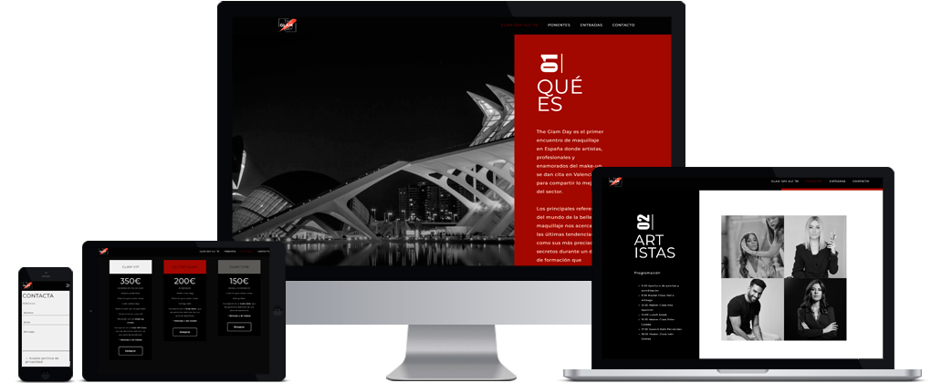 Diseño web de microsite single page para evento